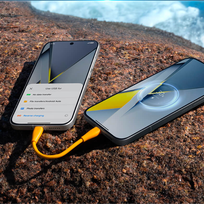 Pramonėje efektyviausias 22,5 W atvirkštinis įkrovimas.