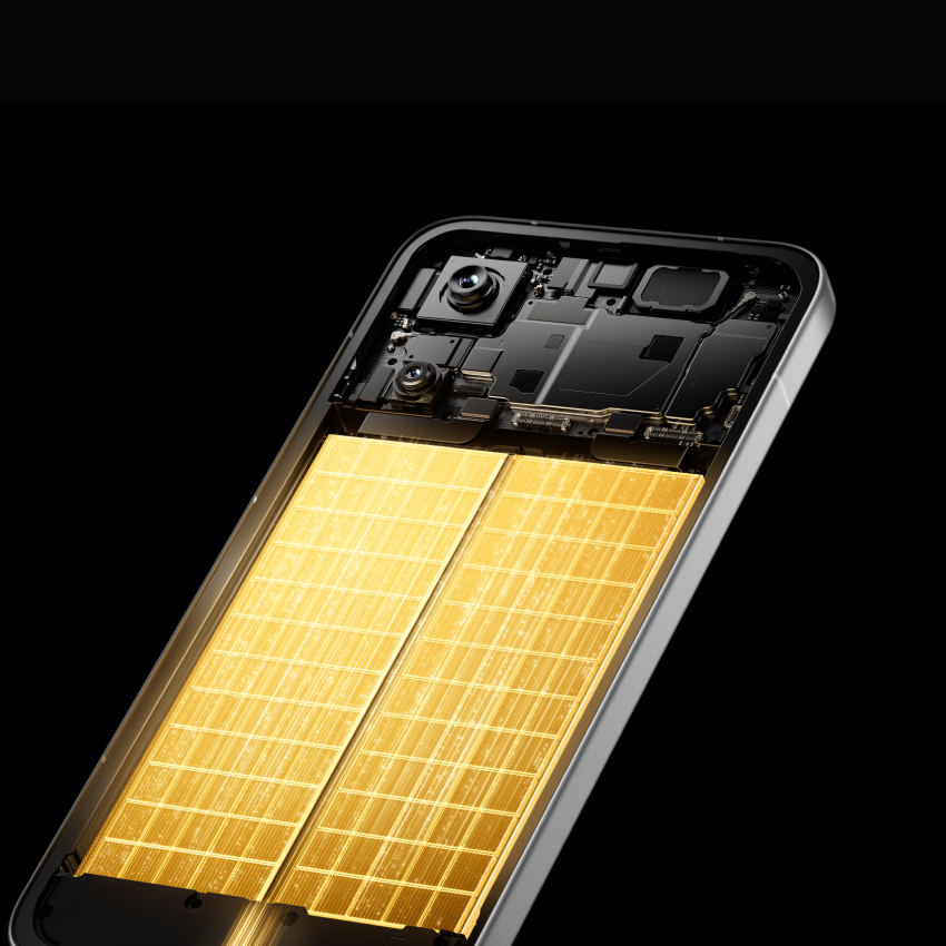 8 500 mAh (typ) baterija ir 100 W HyperCharge